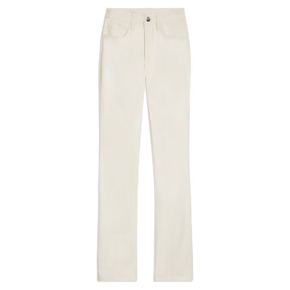 WeWoreWhat White Croc Embossed Flare Leg Pants - Picture 1 of 15